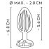 ANOS Metal (2,8cm) - plug anale in acciaio con gabbia (argento)