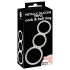 You2Toys - Anello triplo in silicone per pene e testicoli (argento)
