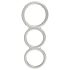 You2Toys - Anello triplo in silicone per pene e testicoli (argento)