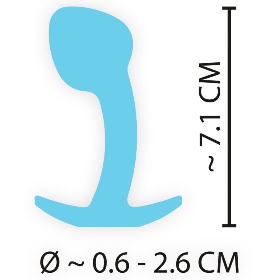Plug Anale in Silicone Cuties Mini" - Color Blu (2,6cm) per Principianti"