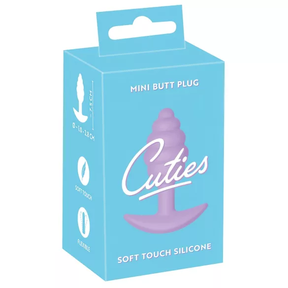 Cuties Mini Butt Plug - plug anale piccolo - silicone viola 2,8 cm