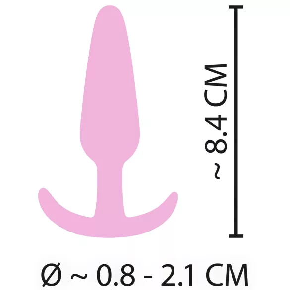 Cuties Mini Butt Plug - plug anale piccolo in silicone - rosa 2,1 cm