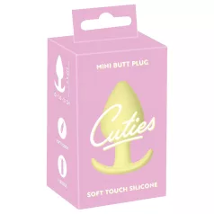 Cuties - plug anale mini - silicone giallo 3,1cm