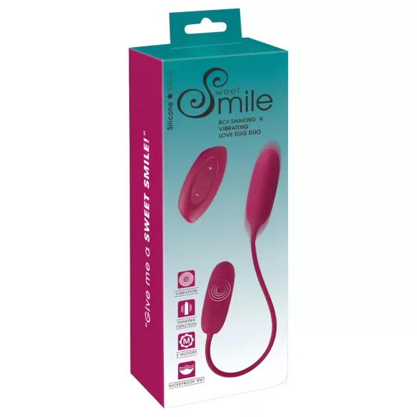 Smile Love Egg Duo - ovetto vibrante doppio - vaginale e anale