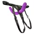 Smile - dildo doppio indossabile con slip - silicone viola nero