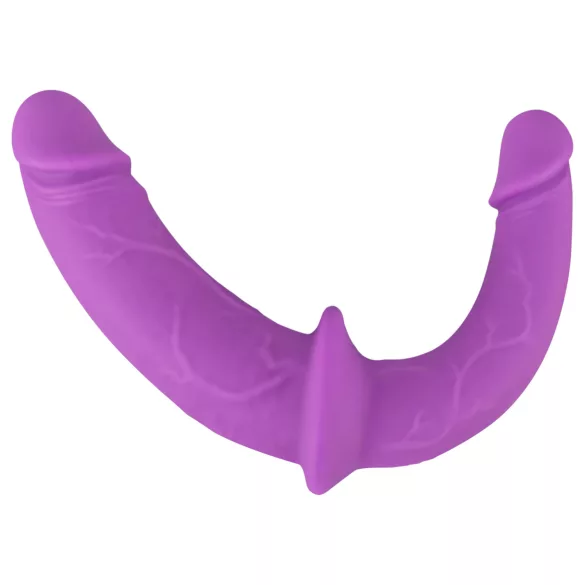 Smile - dildo doppio indossabile con slip - silicone viola nero
