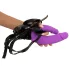 Smile - dildo doppio indossabile con slip - silicone viola nero