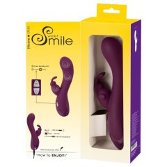   Vibratore ricaricabile SMILE con 3 motori e stimolatore clitorideo (viola)