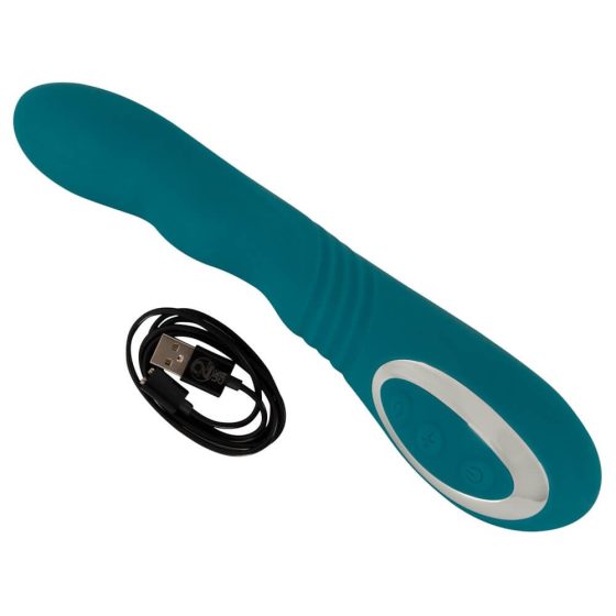 Vibratore ricaricabile e impermeabile con rotazione per punto G SMILE (verde)