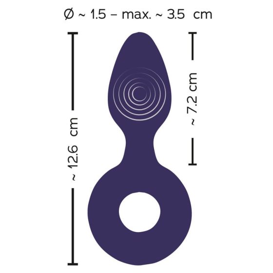 Vibratore anale ricaricabile SMILE con anello (viola)