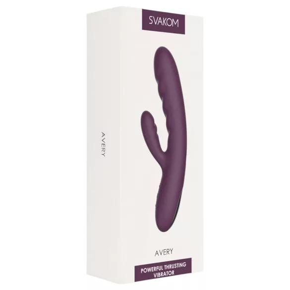 Svakom Avery - vibratore rabbit con funzione spinta ricaricabile