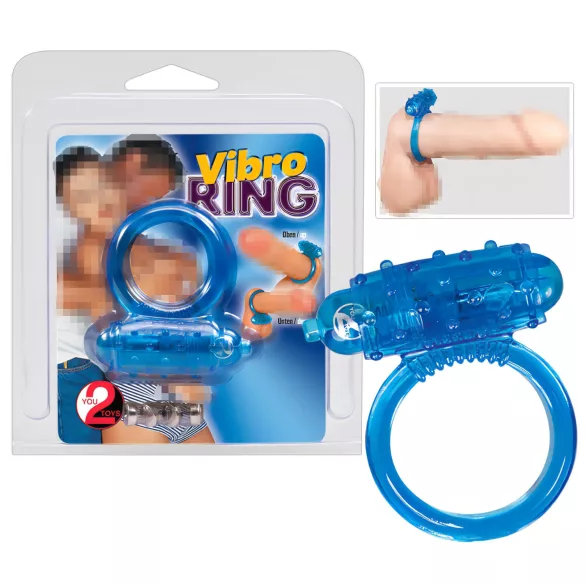 You2Toys - anello fallico vibrante in silicone - blu