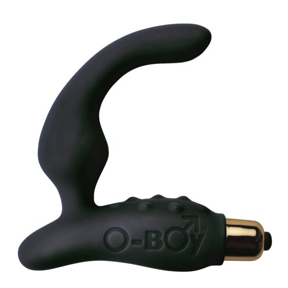 Vibratore prostatico in silicone sottile O-Boy - nero (7 modalità)