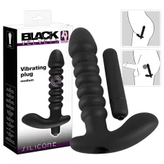 Black Velvets - vibratore realistico medio - silicone nero
