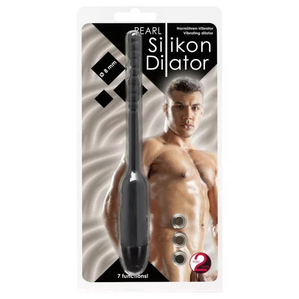 You2Toys - dilatatore uretrale vibrante perlato - 0,8 cm nero