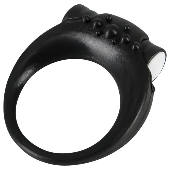 SMILE Stayer - anello vibrante per il piacere (nero)