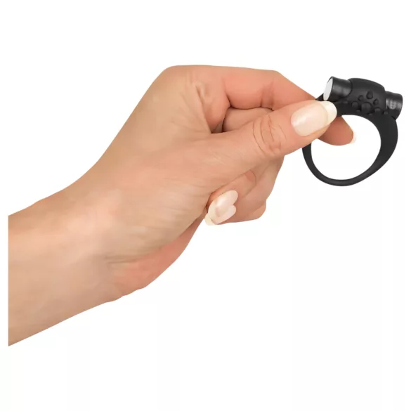 SMILE Stayer - anello fallico vibrante - nero