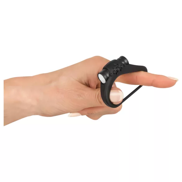 SMILE Stayer - anello fallico vibrante - nero