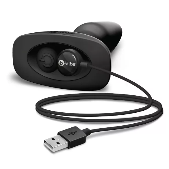 b-Vibe - vibratore anale ricaricabile con perle rotanti (nero)
