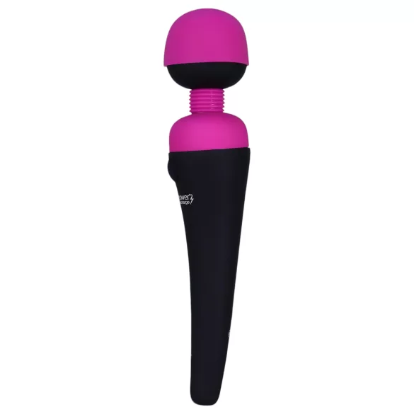 PalmPower Wand - massaggiatore vibrante ricaricabile - silicone rosa/nero