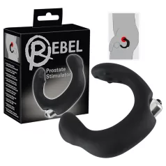 Rebel - vibratore prostatico curvo - silicone nero