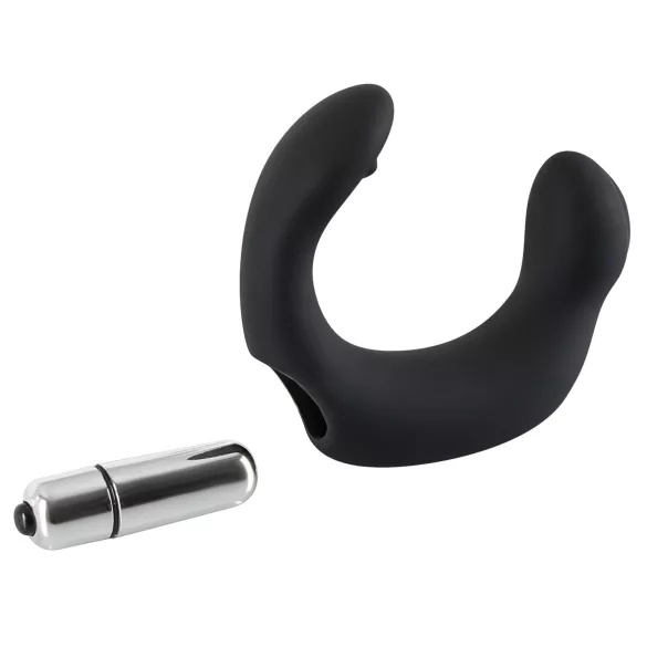 Rebel - vibratore prostatico curvo - silicone nero