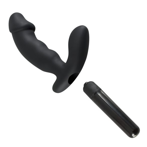 Rebel - vibratore prostatico con pene (nero)