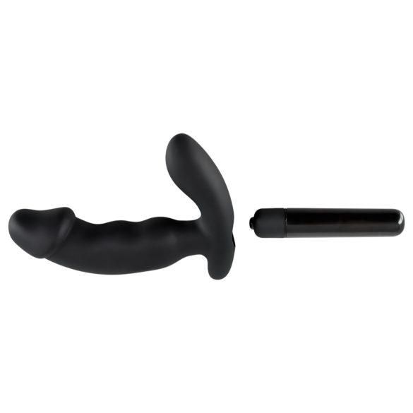 Rebel - vibratore prostatico con pene (nero)