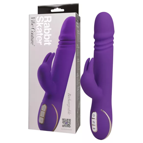 Vibe Couture Rabbit Skater - Vibratore con coniglietto, ad impulsi (viola)
