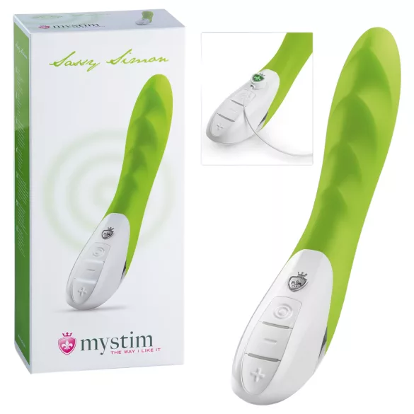 mystim Sassy Simon - vibratore doppio motore - silicone verde