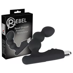 Rebel - vibratore prostatico con sfere - silicone nero