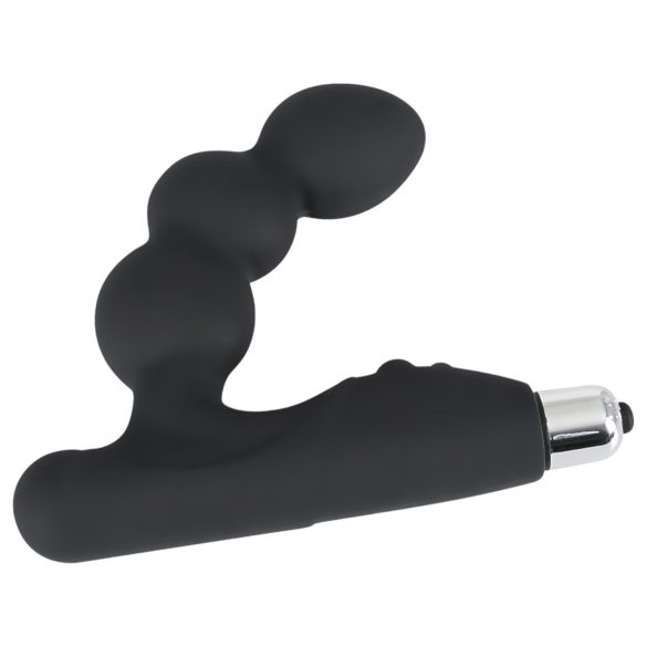 Rebel - vibratore prostatico con sfere - silicone nero