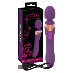   Javida Double - vibratore massaggiatore doppio - silicone viola