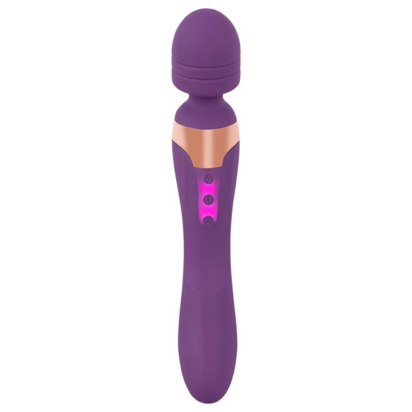 Javida Double - vibratore massaggiatore doppio - silicone viola