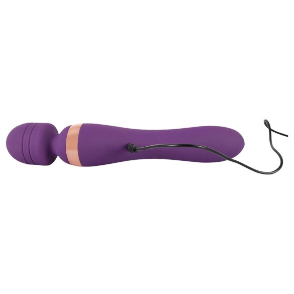 Javida Double - vibratore massaggiatore doppio - silicone viola