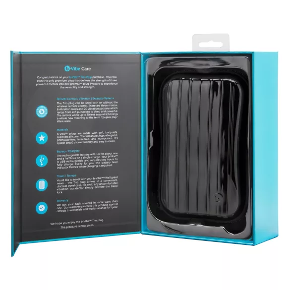 b-Vibe Novice - vibratore anale per principianti - nero