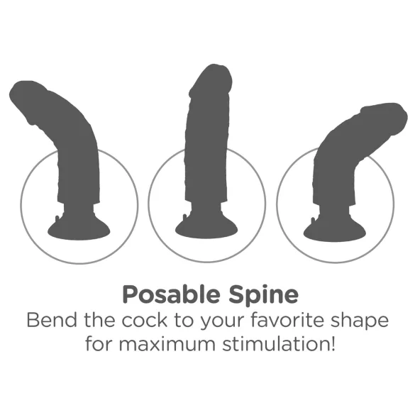 King Cock - vibratore realistico con ventosa 23 cm - colore naturale