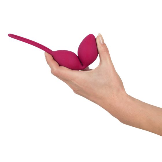 Duo di palline vaginali vibranti ricaricabili Lust con controllo remoto (colore lampone)