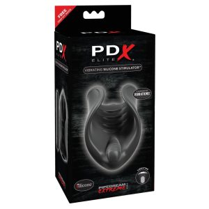 Vibratore in Silicone per Pene Elite PDX (Nero)