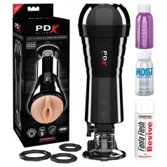   PDX - masturbatore vaginale con aspirazione e vibrazione - nero
