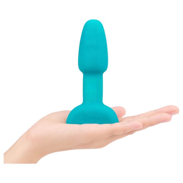 b-Vibe - Vibratore anale con perle rotanti - silicone turchese
