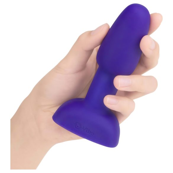 b-Vibe Rimming - vibratore anale con perle rotanti (viola)