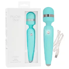   Pillow Talk Cheeky Wand - vibratore massaggiante ricaricabile - turchese