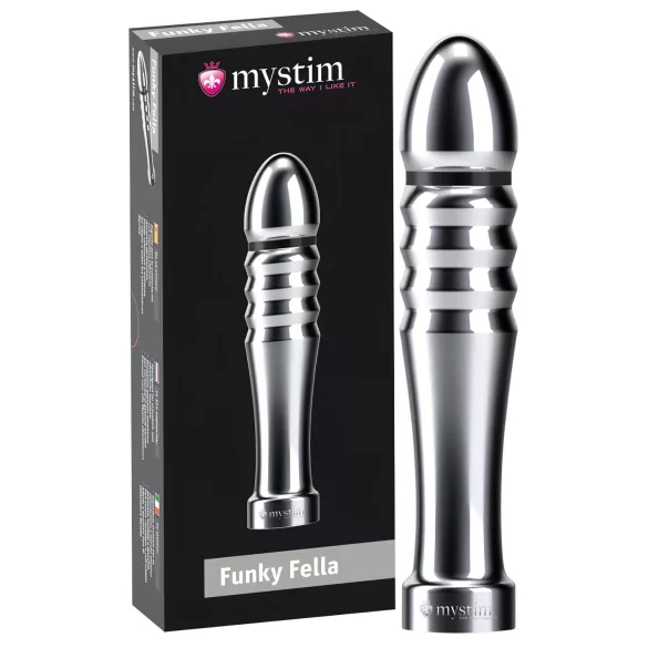 mystim Funky Fella - dildo elettrostimolante rigato