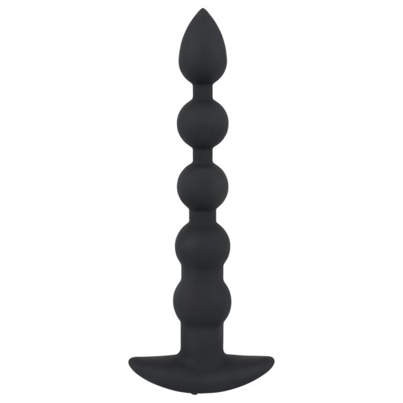 Black Velvet - anale nero con perle, ricaricabile