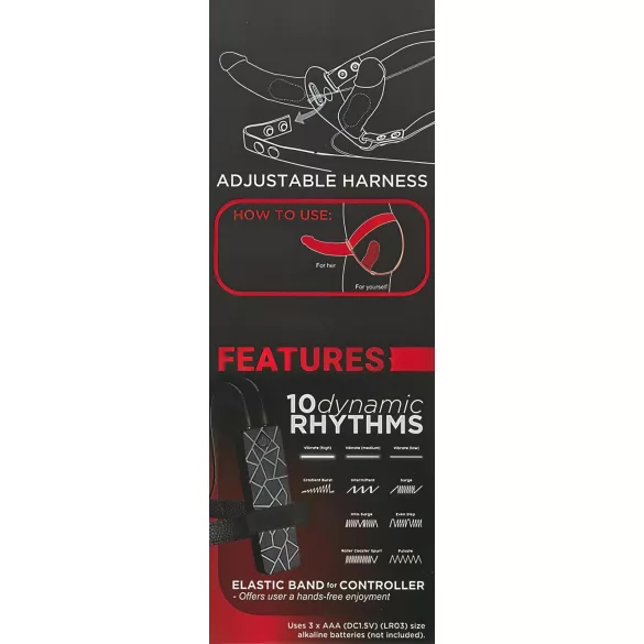 Double Thruster - doppio vibratore indossabile - nero