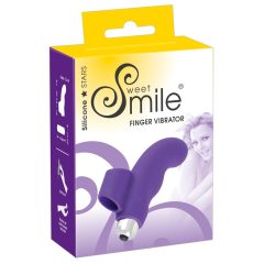   SMILE Finger - vibratore da dito in silicone ondulato (viola)