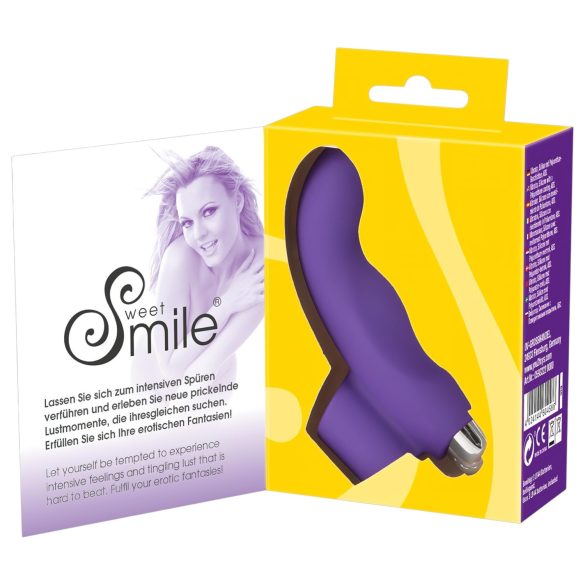 SMILE - vibratore da dito ondulato - silicone viola