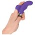 SMILE Finger - vibratore a dita ondulato in silicone (viola)