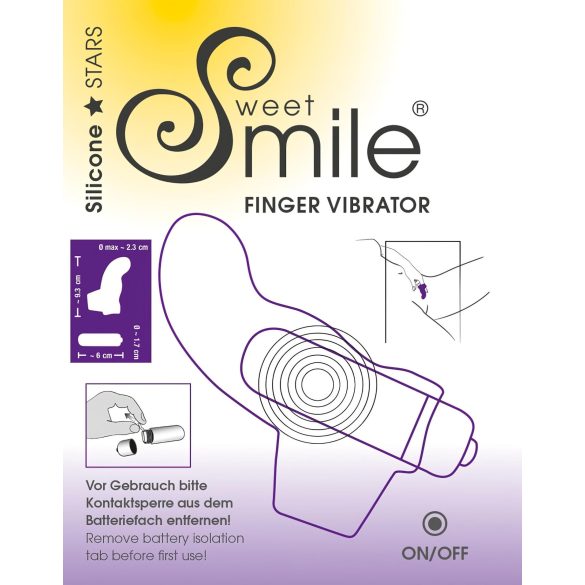 SMILE - vibratore da dito ondulato - silicone viola